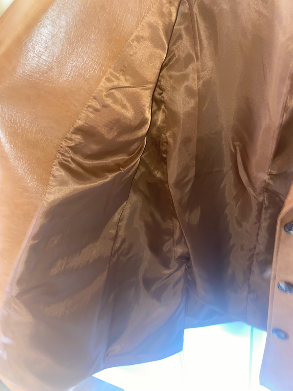 Maeve Cognac Brown Leather Blazer Jacket - Picture 8 of 9
